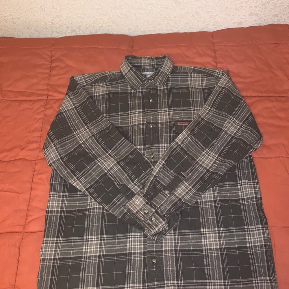 Men’s olive green  Carhartt collar long sleeve